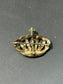 Broche antique de couronne de perle de graine d’or 14K