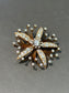 Pendentif broche fleur étoile en or 14 carats victorien