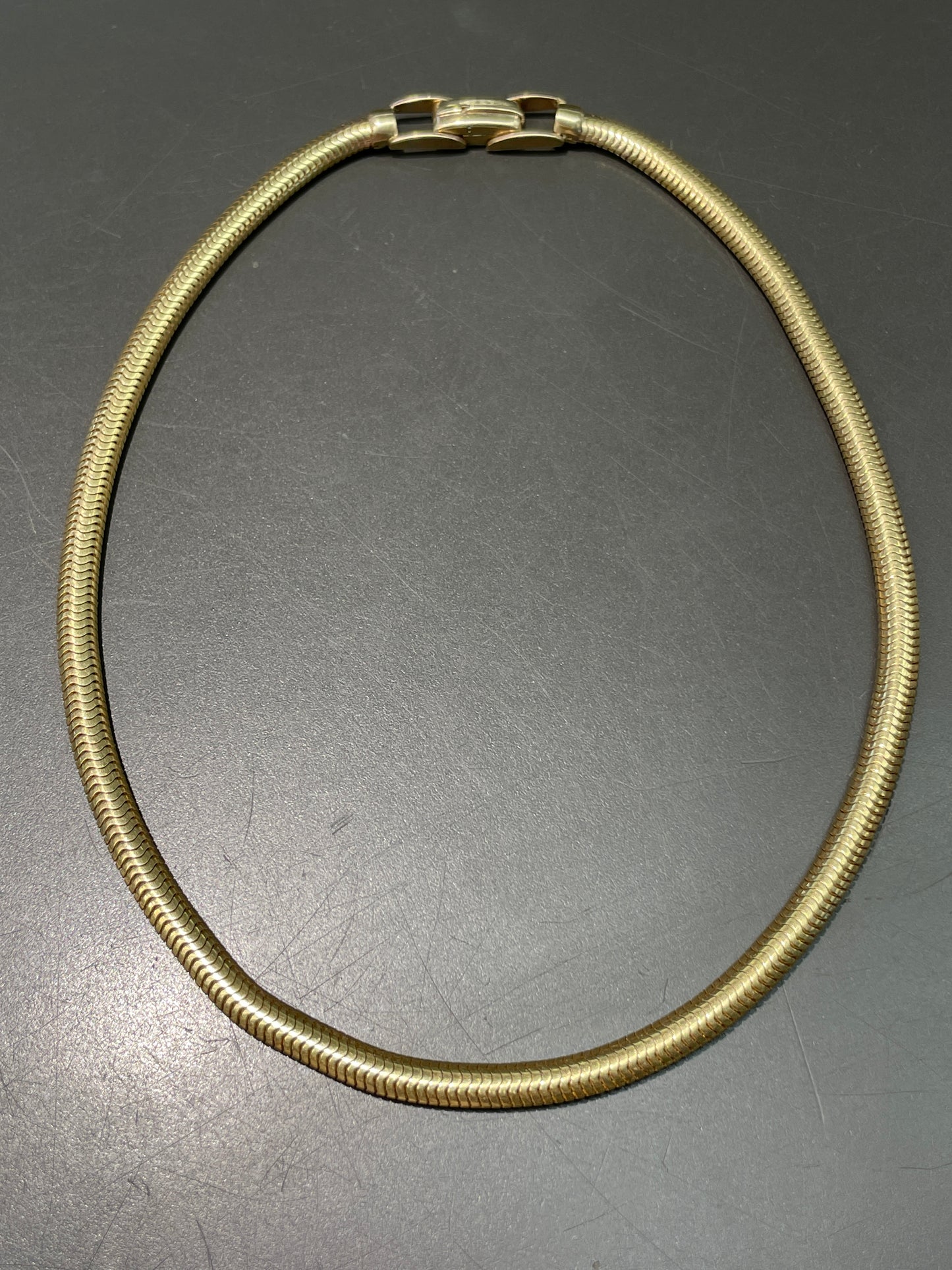 Retro 14K Gold Snake Chain Necklace