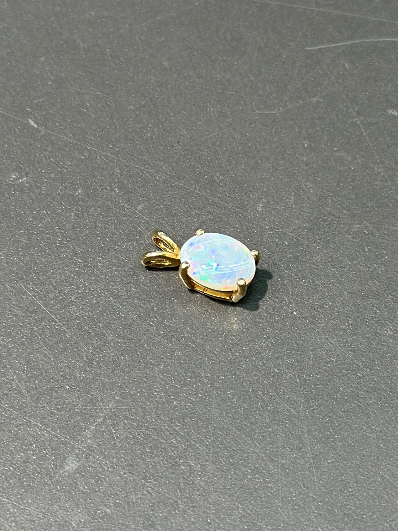 14K 蛋白石吊坠