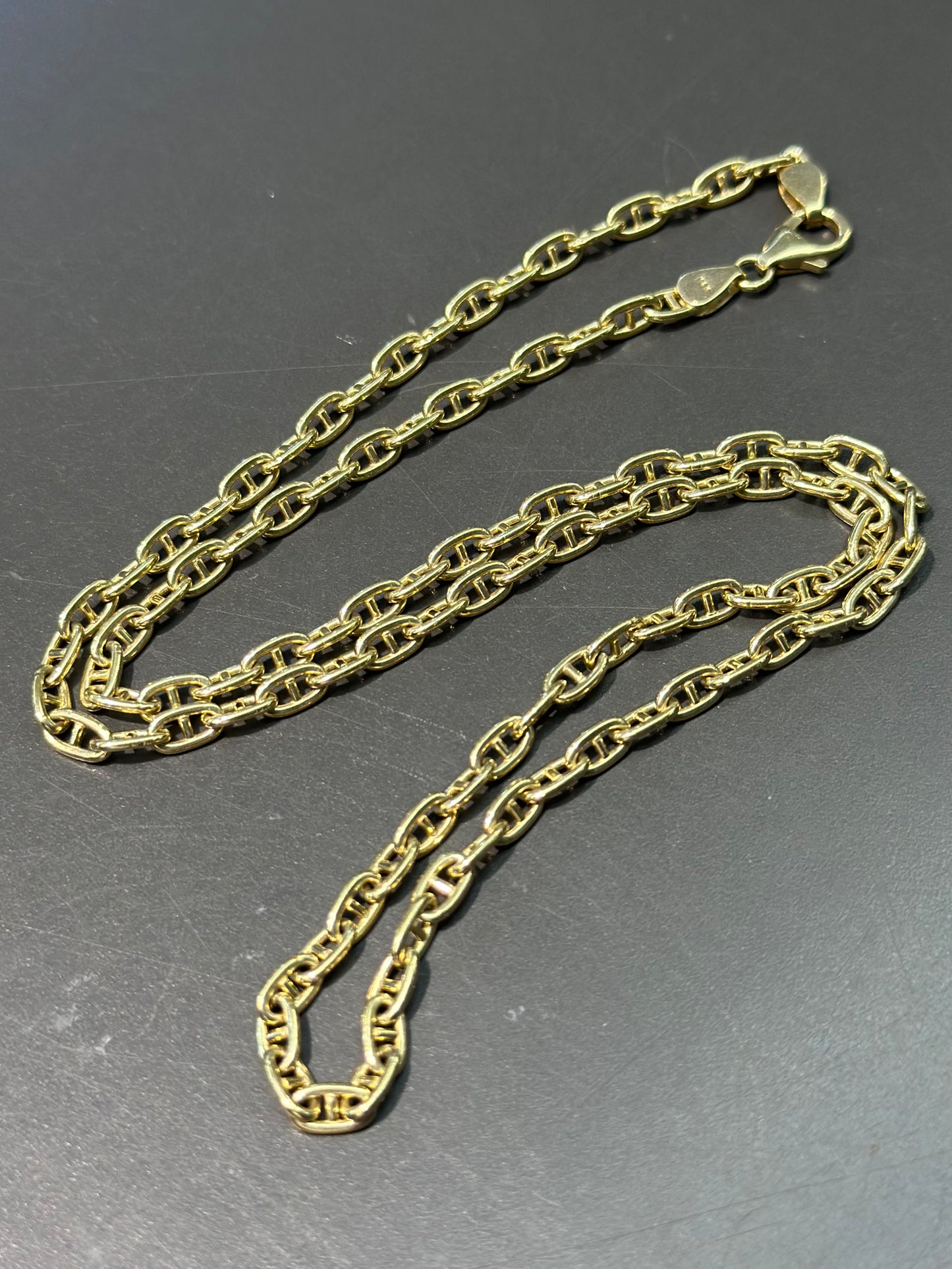 14K Gold Smooth Anchor Chain Necklace 20.0 inch