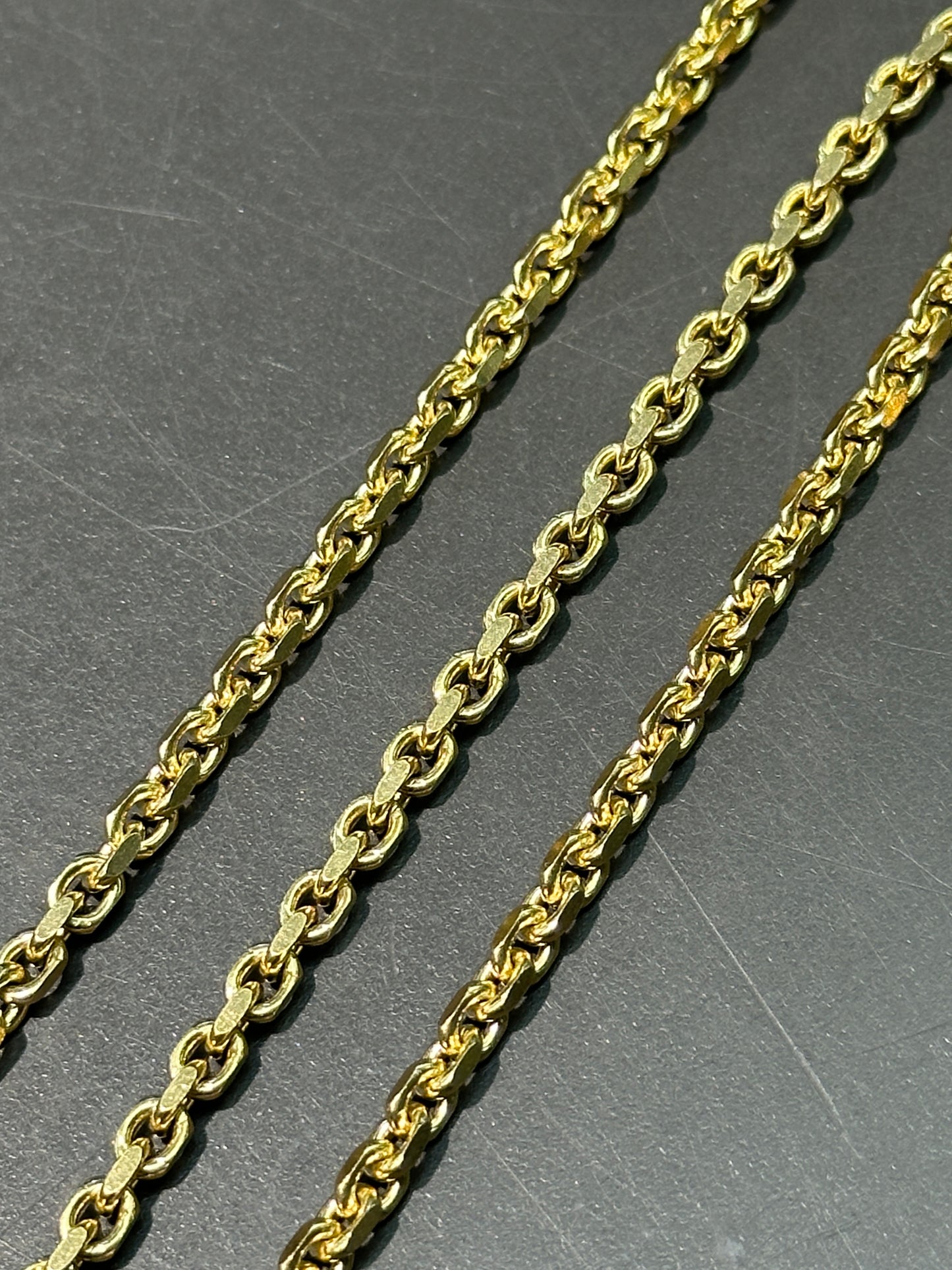 14K Yellow Gold 3.0 mm Biker Chain Link Necklace