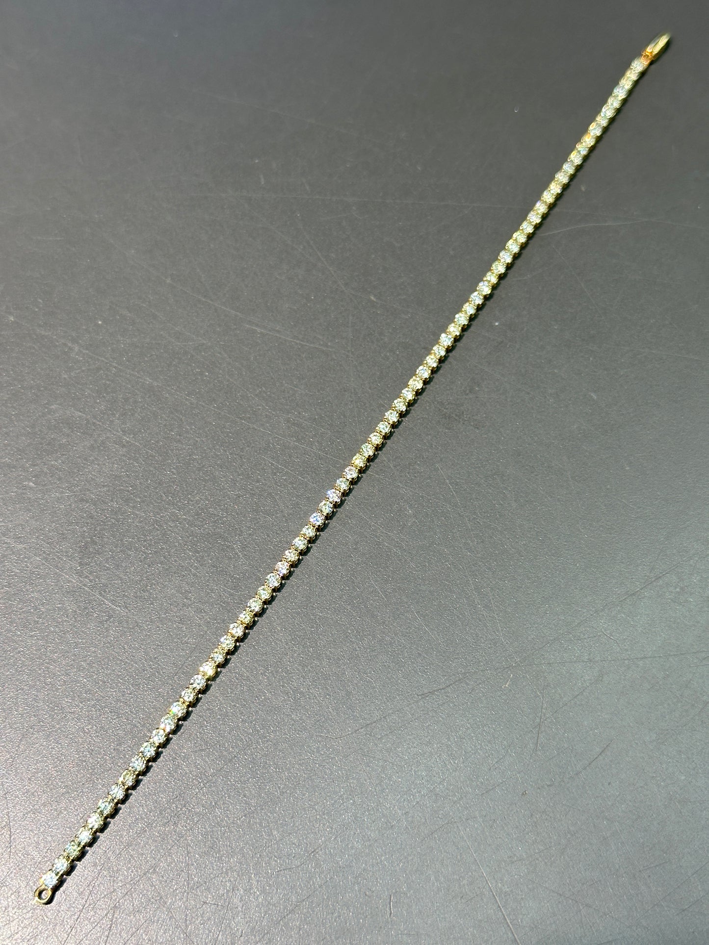 14K Yellow Gold 3.00 CTW Diamond Tennis Bracelet