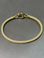 14K Gold Sapphire Twisted Cable Chain Carabiner Bracelet 