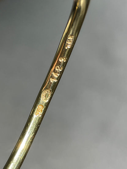 Georg Jensen 18K Gold Torun Ceylon Moonstone Bangle Bracelet