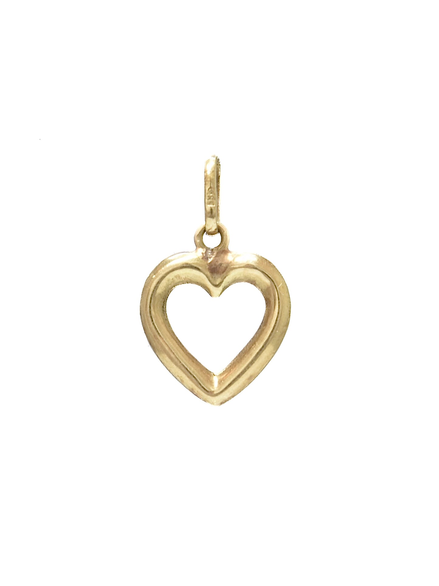 Vintage 14K Gold Open Heart Charm