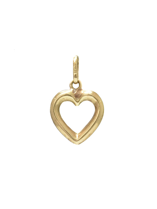 Vintage 14K Gold Open Heart Charm