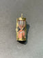 Vintage 14K Yellow Gold Working Red Sand Hourglass Charm Pendant