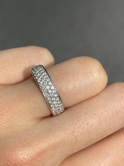 14K Gold 0.75 CTW Diamond Pave Ring Band