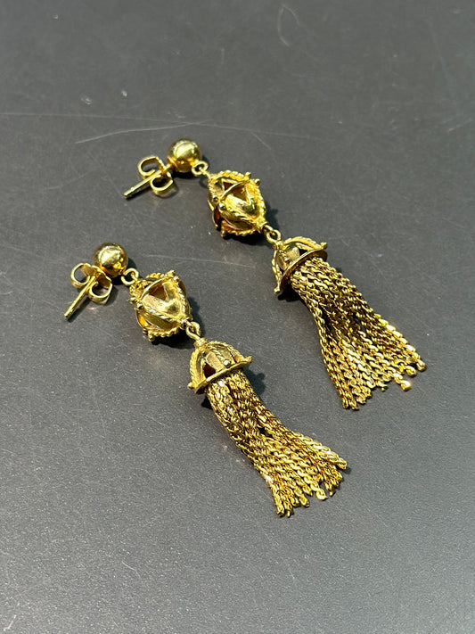 Victorian 14K Gold Tassel Earrings