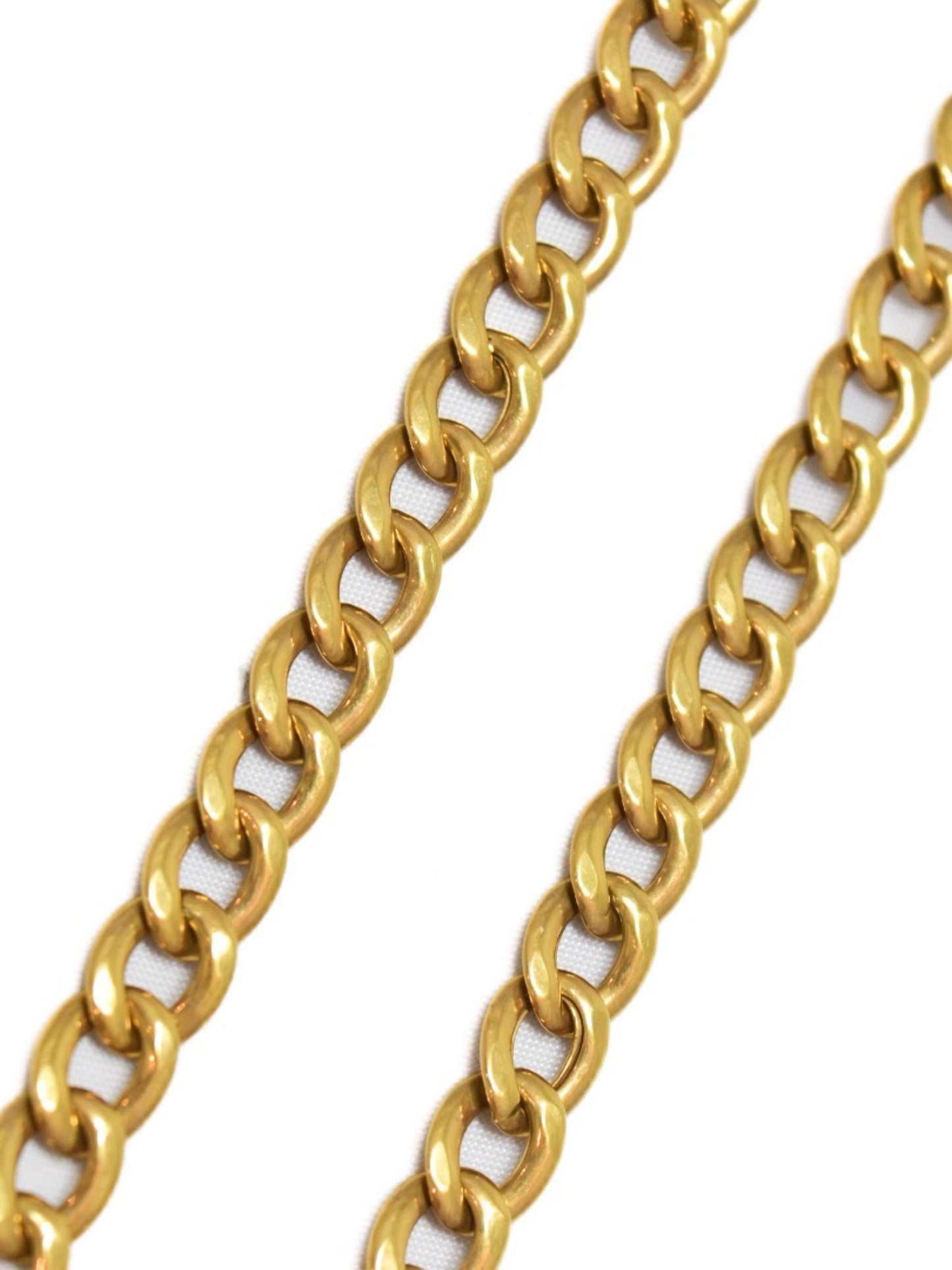18K Two-Tone Diamond Curblink Chain Necklace