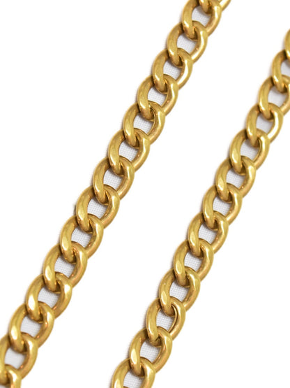 18K Two-Tone Diamond Curblink Chain Necklace