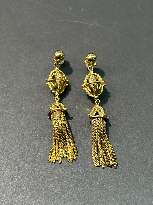 Victorian 14K Gold Tassel Earrings