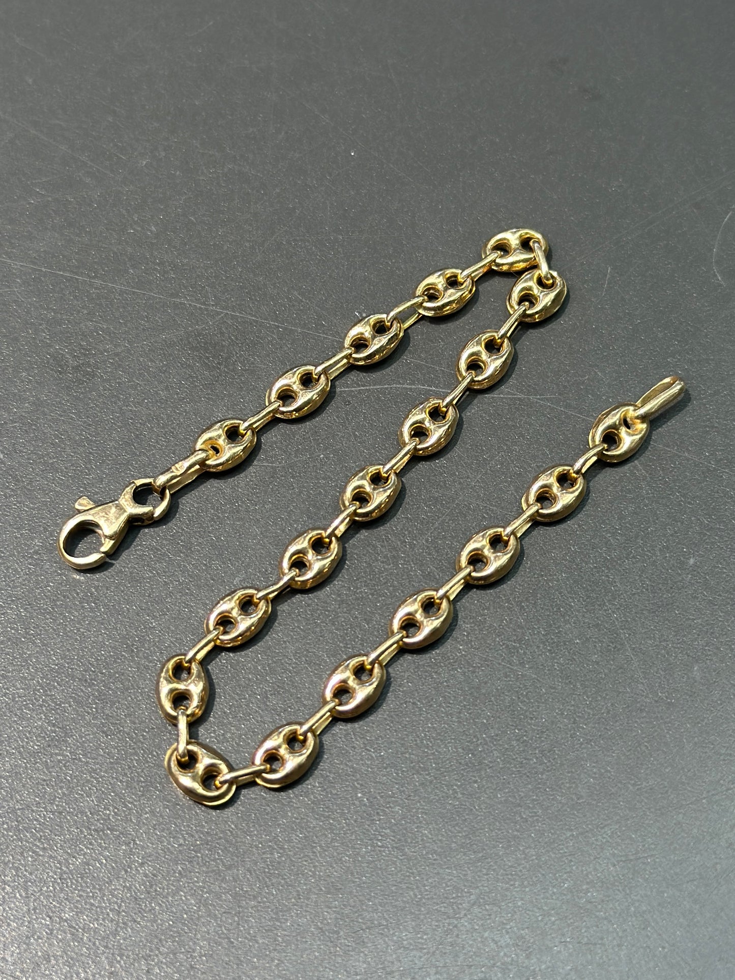 14K Gold Hollow Gucci Link Bracelet