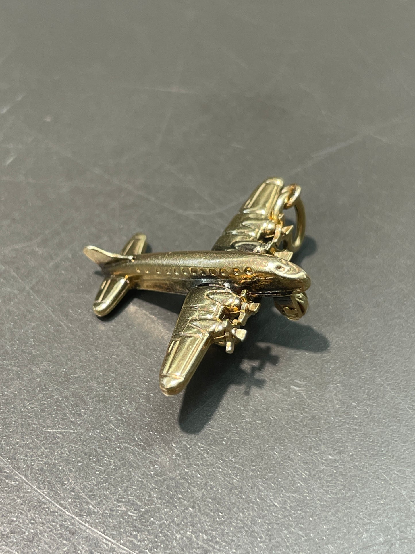 Vintage 14K Gold Articulating Airplane Plane
