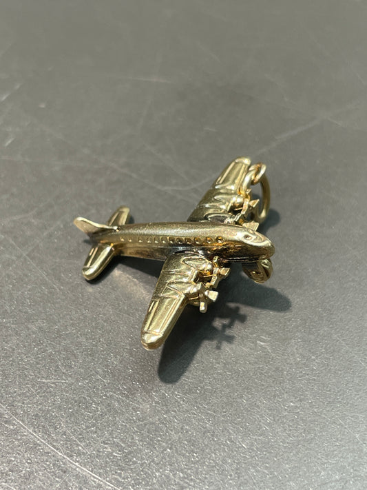 Vintage 14K Gold Articulating Airplane Plane