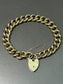 Vintage 9K Yellow Gold Padlock Curblink Bracelet