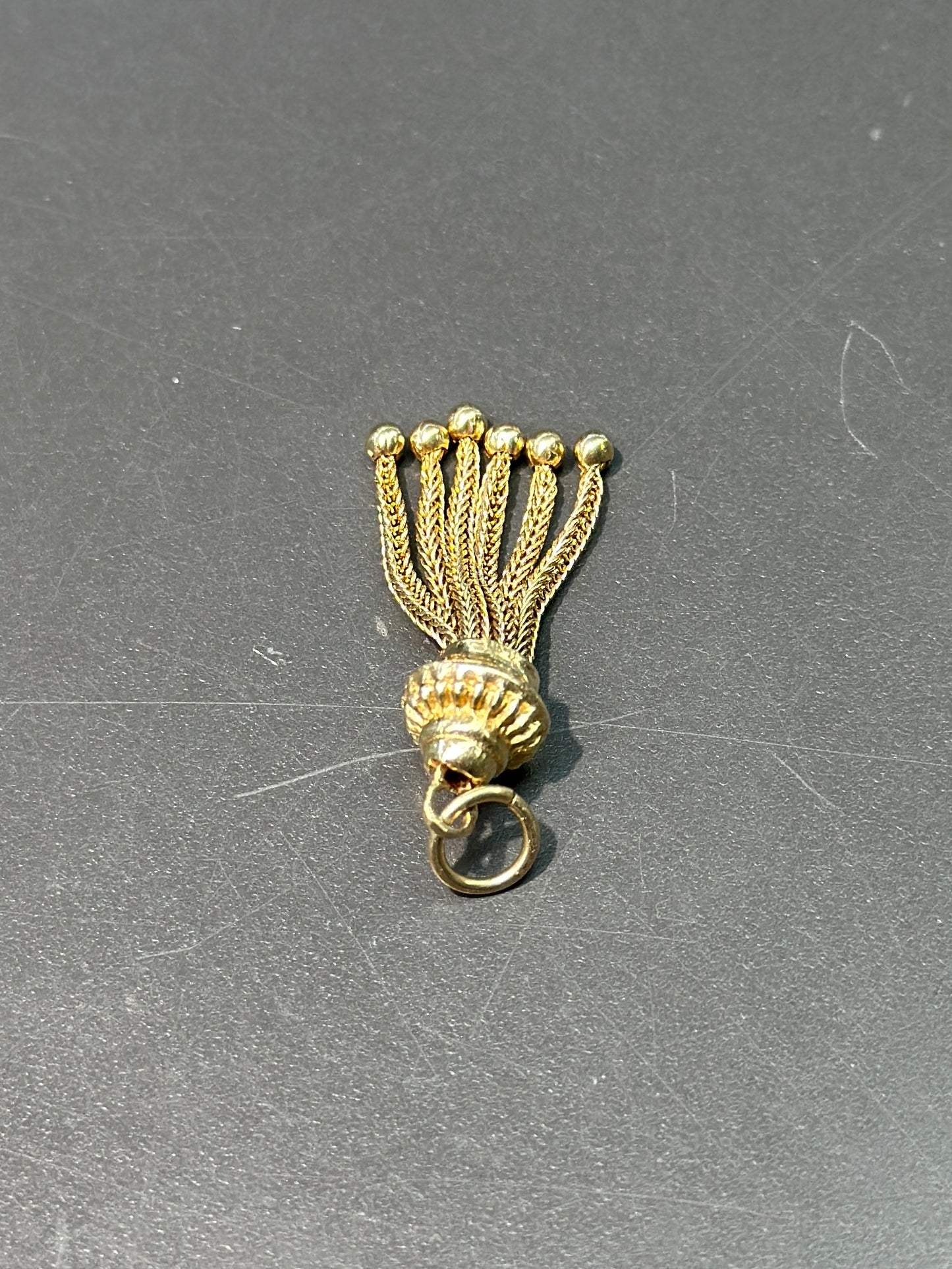 Vintage 14K Gold Tassel Charm