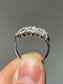 Antique Edwardian Platinum 2.16 CTW Three Stone Cluster Diamond Ring