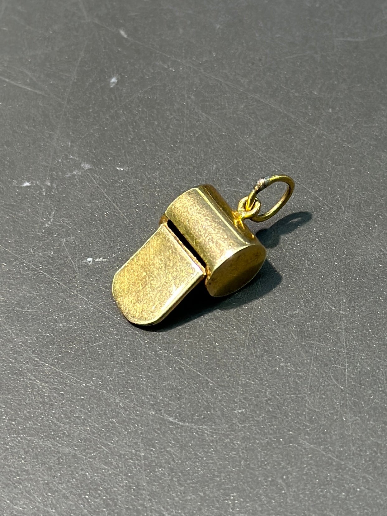 Vintage 18K Gold Whistle Charm