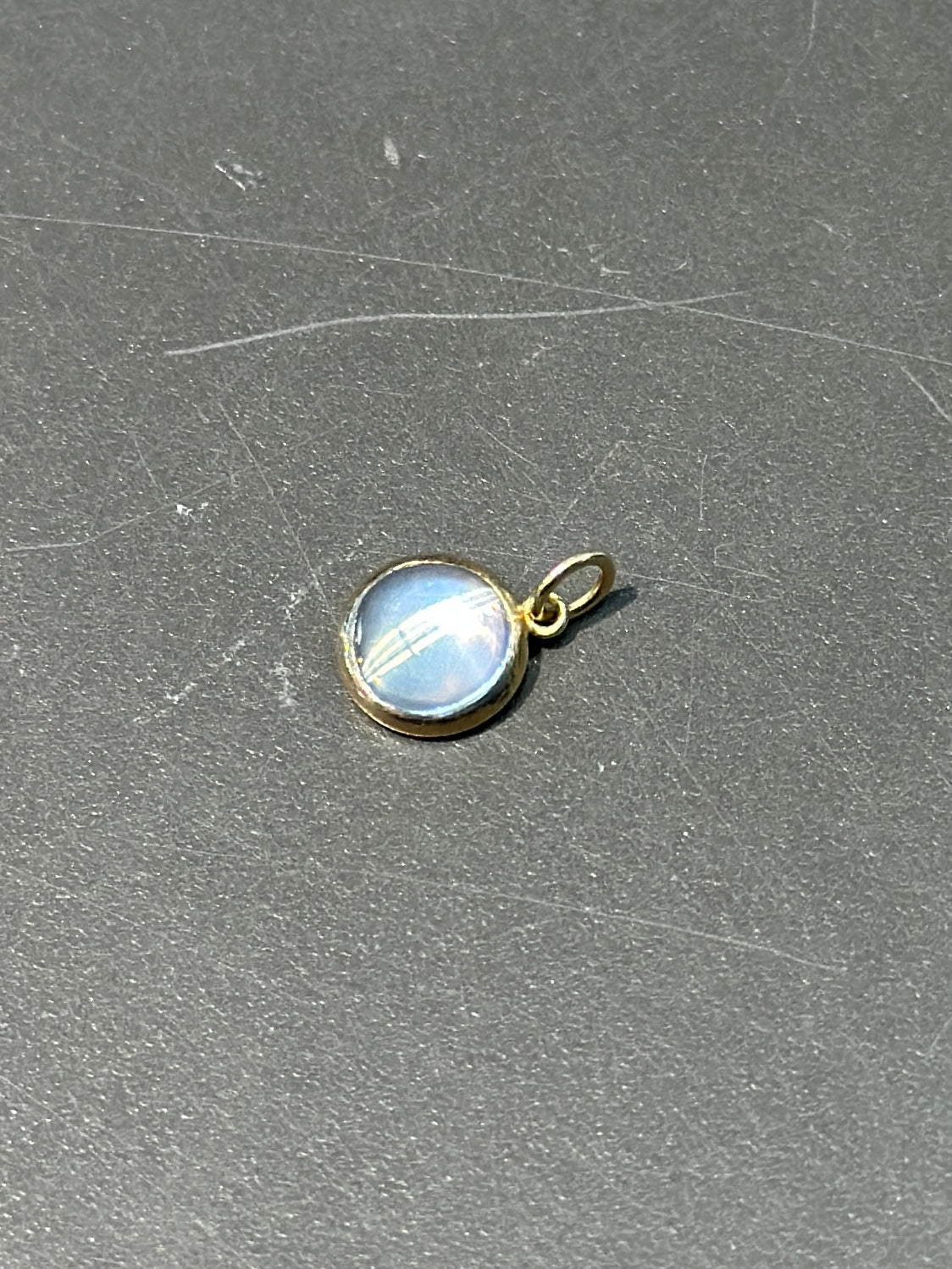 Art Deco 14K Gold Moonstone Conversion Pendant