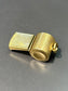 Vintage 18K Gold Extra Large Whistle Pendant