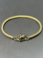 14K Gold Sapphire Twisted Cable Chain Carabiner Bracelet 