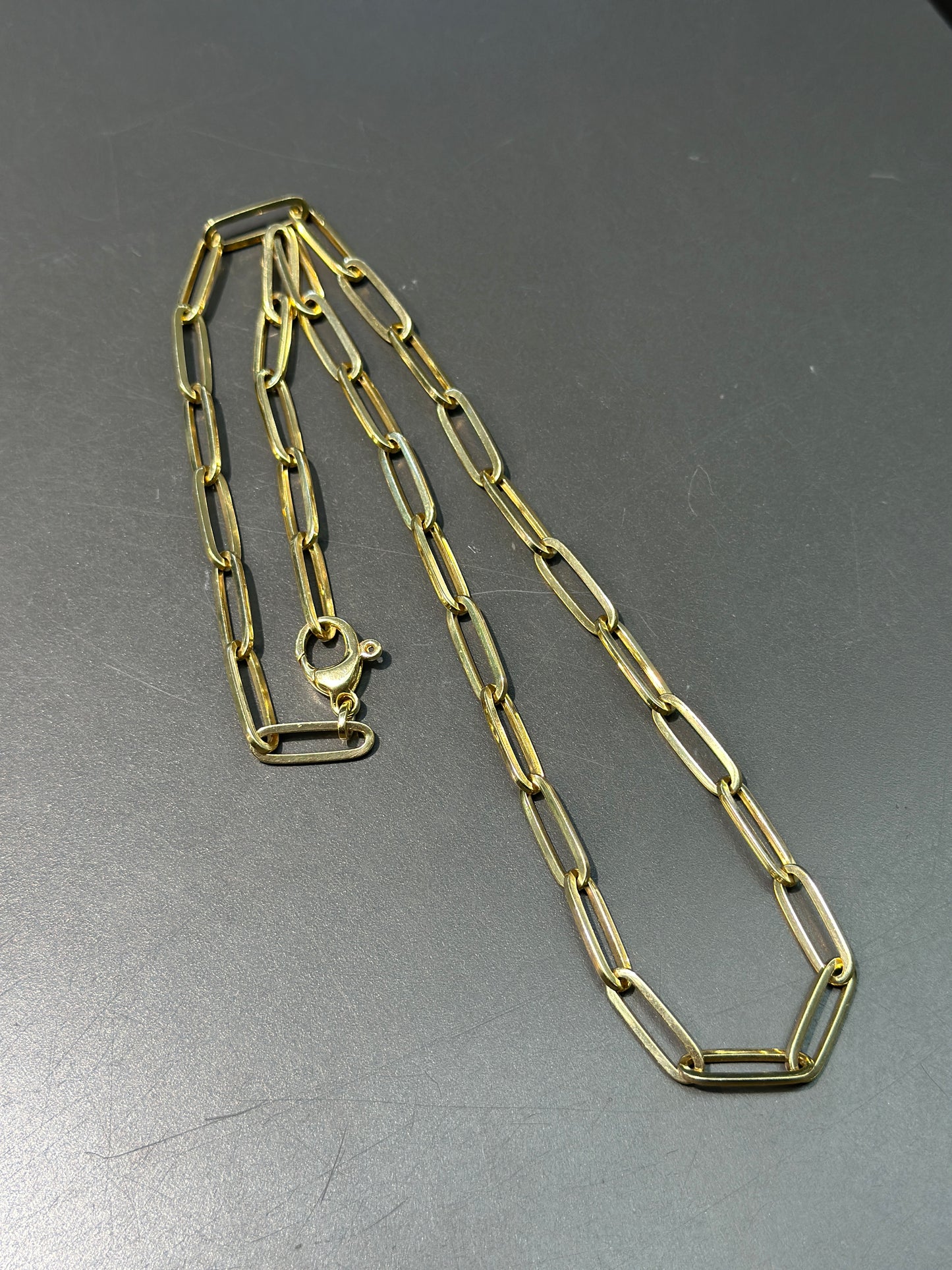 14K Gold Solid Biker Chain Link Necklace