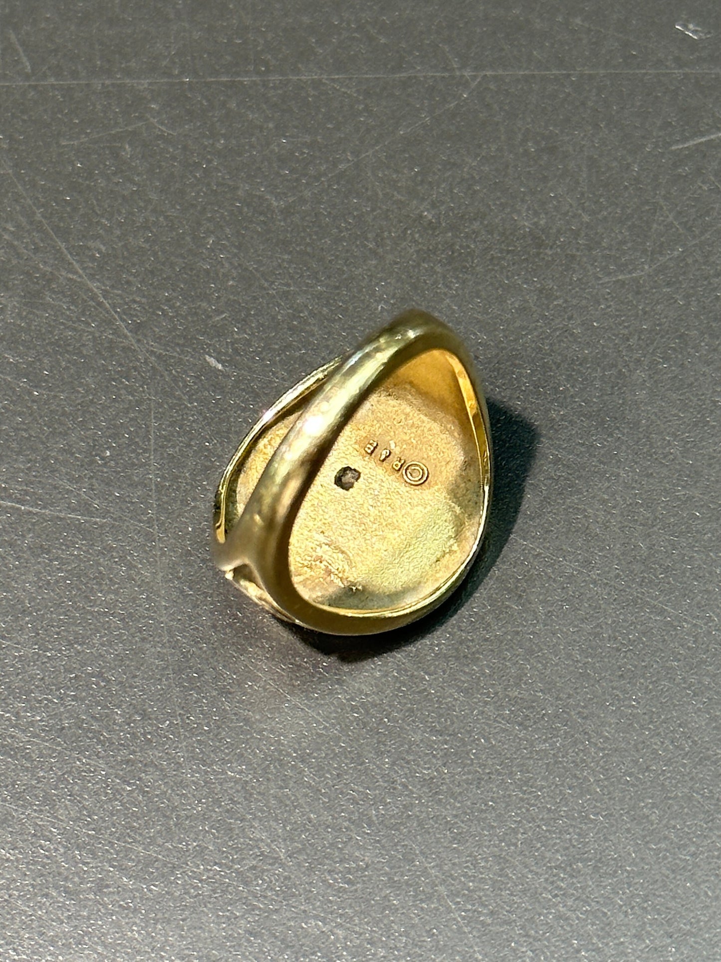 Vintage 14K Gold Virgo Zodiac Signet Ring SZ 5