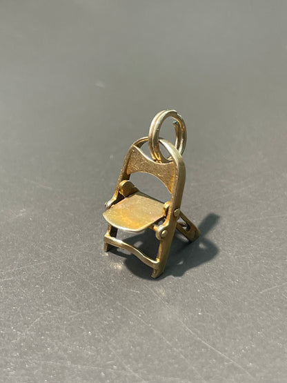 Vintage 14K Gold Articulating Chair Charm