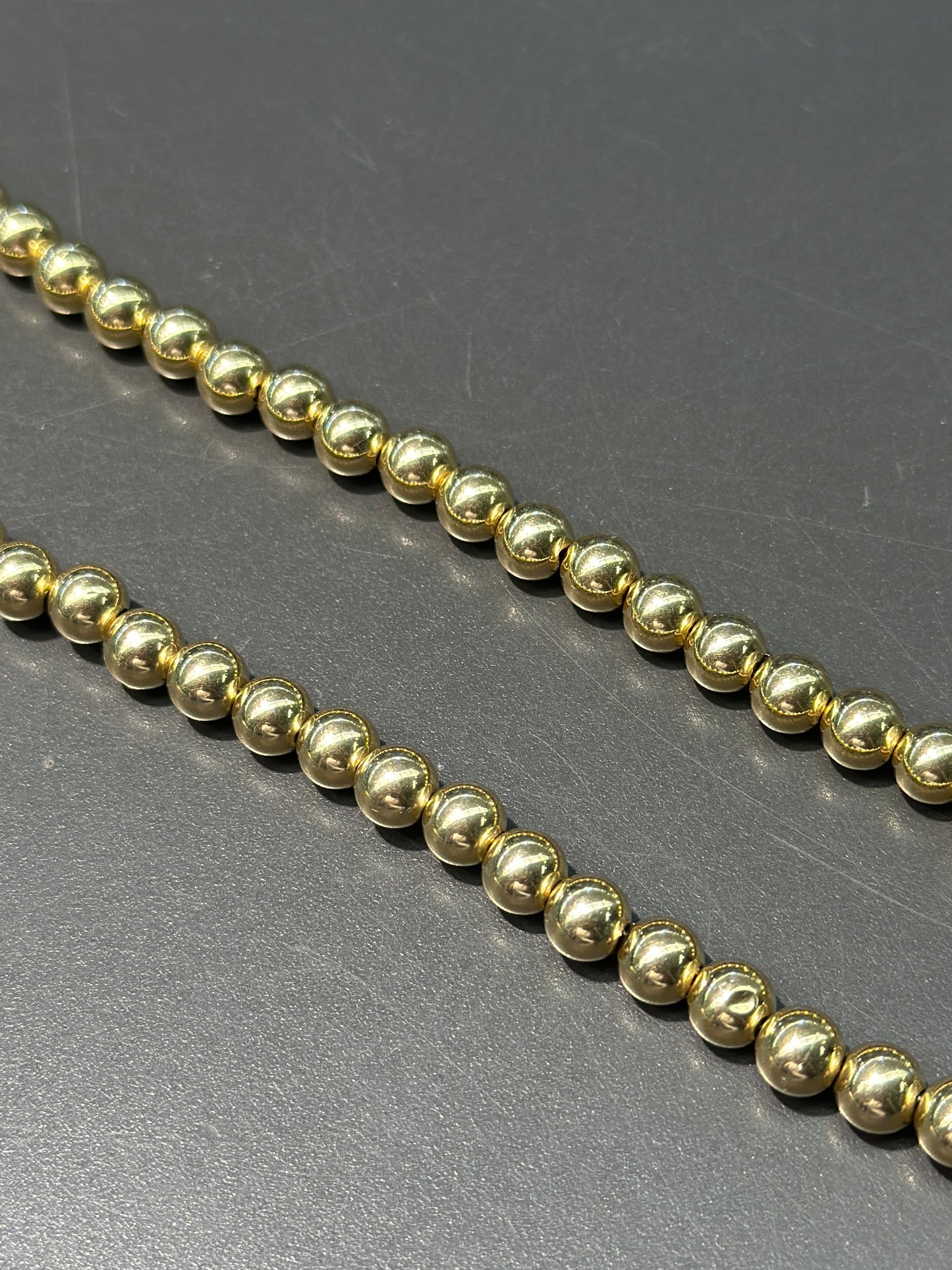 Vintage 14K Gold Bead Necklace