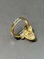 Vintage 18K Gold Diamond Two-Tone Snake Ring