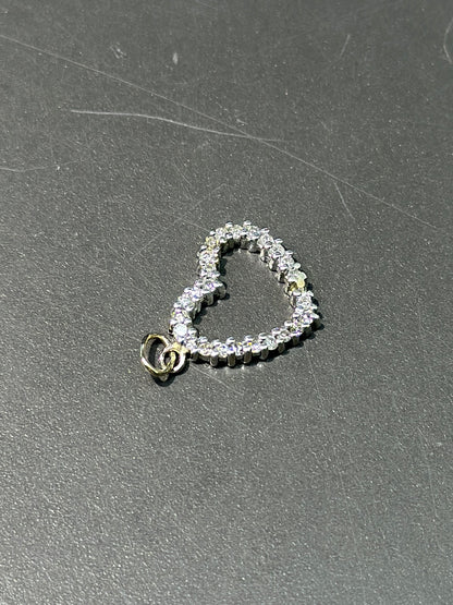 14K 金钻石敞开心扉吊坠