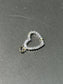 14K Gold Diamond Open Heart Charm