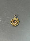 Antique 14K Gold Smoky Topaz Foliage Scroll Charm