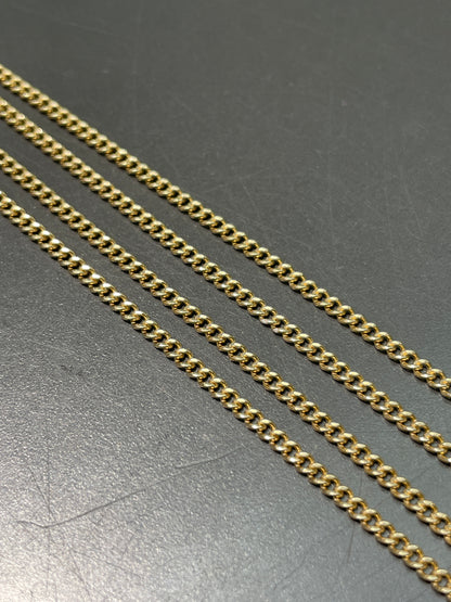 Vintage 14K Gold 2.0 mm Curblink Watch Chain Necklace