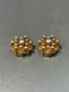 Victorian Style 14K Gold Diamond Cluster Earring