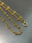 Antique 14K Yellow Gold Filigree Watch Chain Necklace 52.0 inch