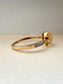 18K Gold Cabochon Citrine Diamond Ring