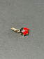 14K Gold Enamel Ladybug Charm