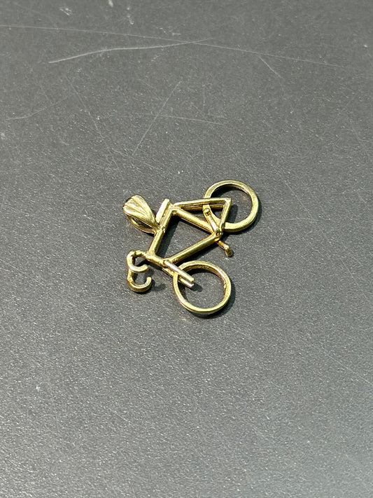 14K Gold Bicycle Pendant