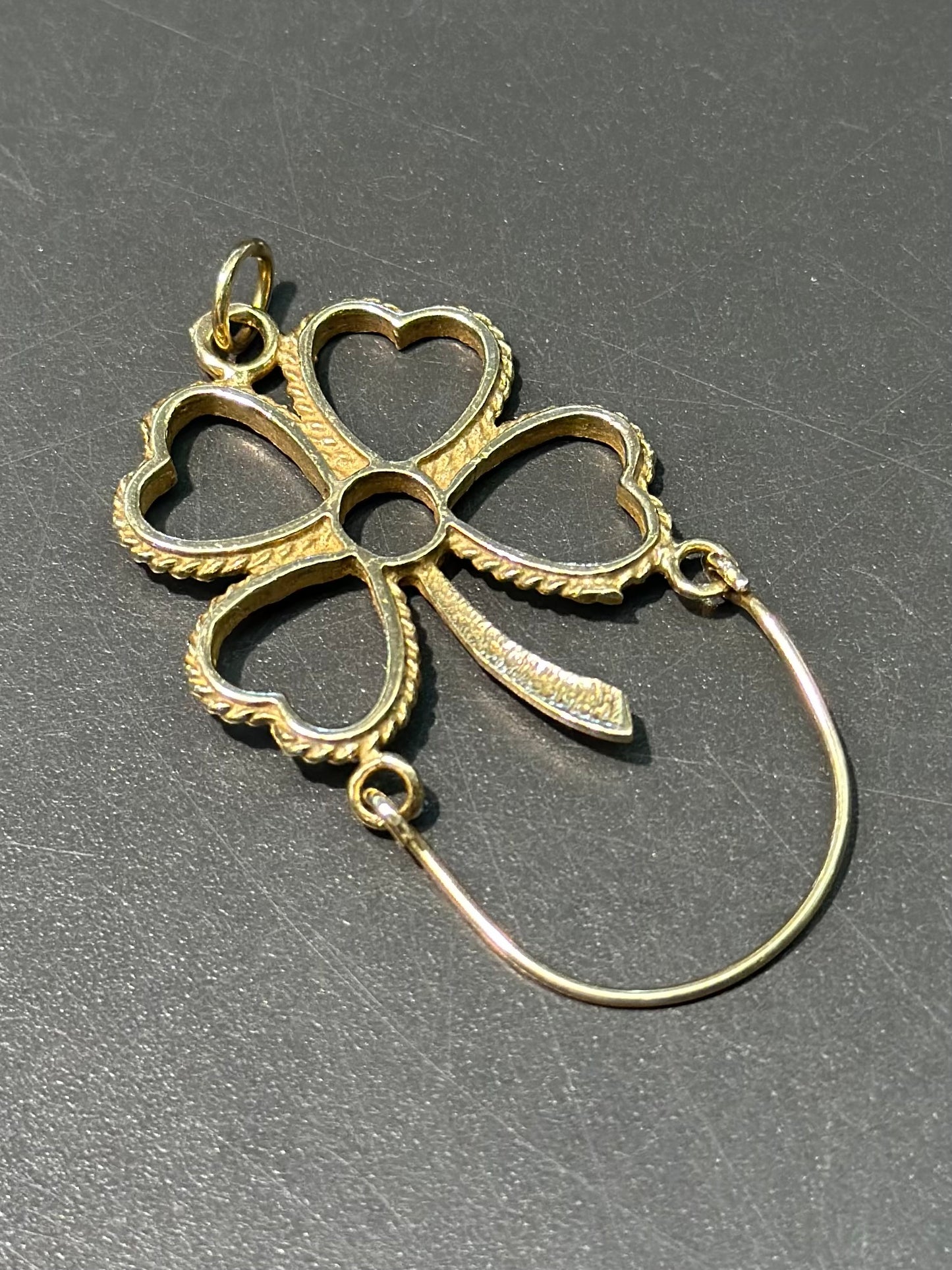 Vintage 14K Gold Charm Holder Pendant