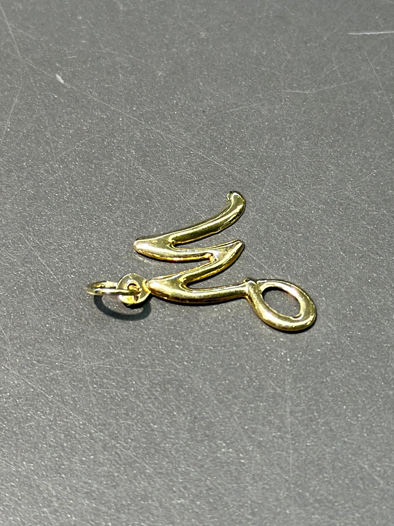 Vintage 14K Gold M Initial Charm