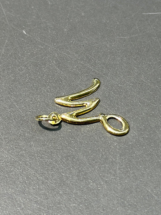 Vintage 14K Gold M Initial Charm