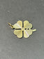 Vintage 14K Gold Engine Turned Clover Charm