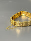 [ON RESERVE] Victorian 14K Gold Diamond Starburst Square Button Link Bracelet