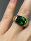 18K Yellow Gold 8.7 CTW Green Tourmaline Diamond Ring