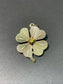 Vintage 14K Gold Citrine Four Leaf Clover Shamrock Charm