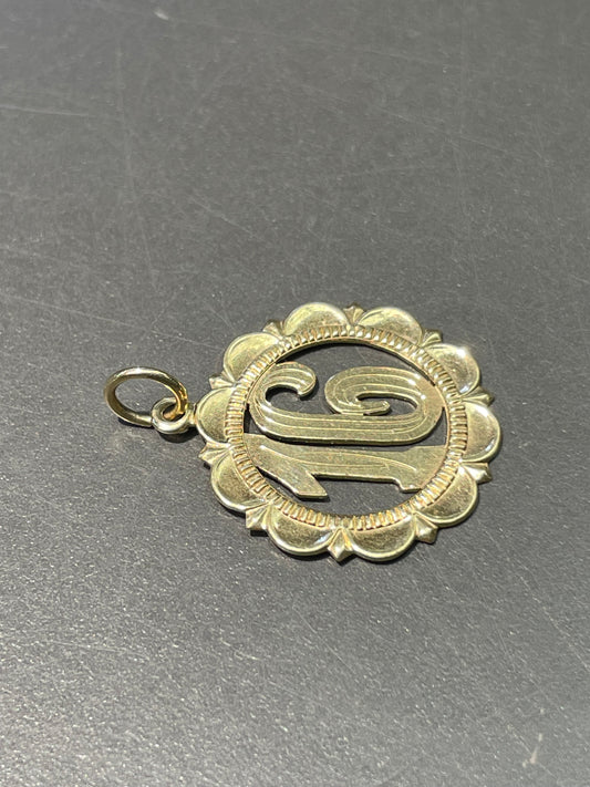 复古 14K 黄金十六吊坠