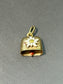 Vintage 14K Gold Articulating Daisy Heart Bell Charm